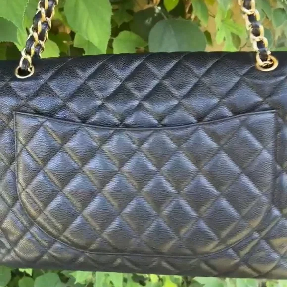 💎✨ JUMBO ✨💎 CAVIAR CHANEL FLAP QUILTED - Picture 10 of 12
